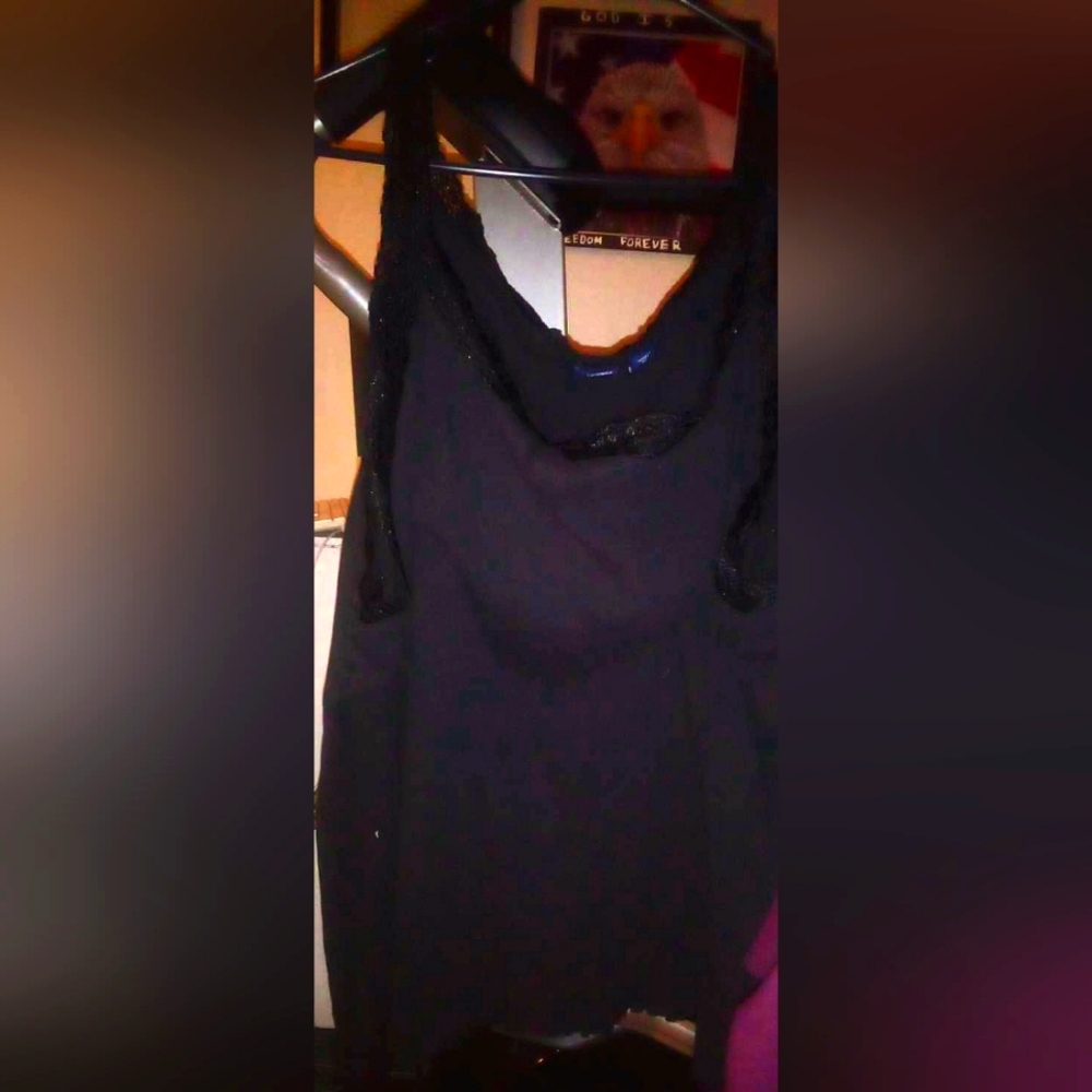 Plain black tank top